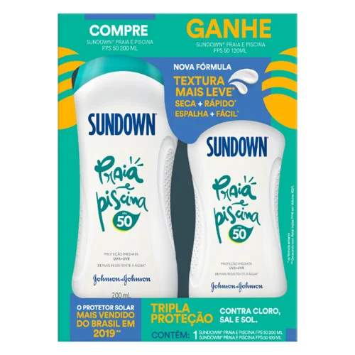 Protetor Solar Sundown FPS 50 200 ml + 120 ml