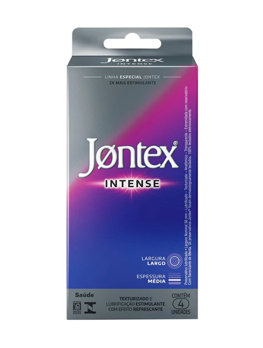 Preservativo Jontex Intense Lubrificado 2 Unidades
