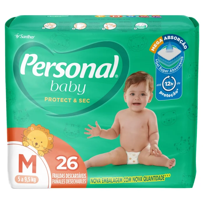 Fralda Personal Baby Jumbo M 26 Unidades