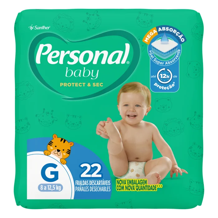 Fralda Personal Baby Jumbo G 22 Unidades