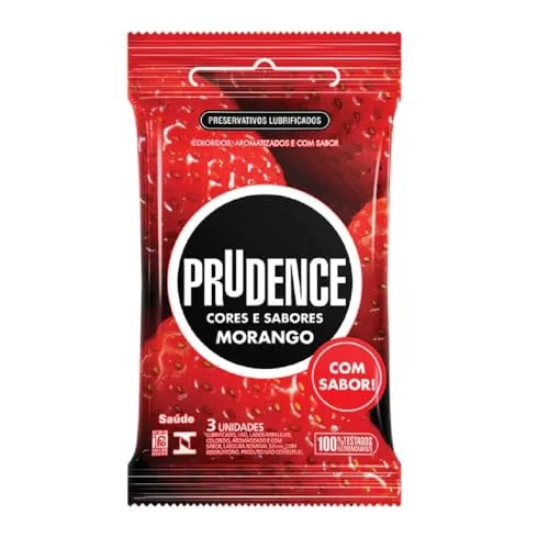 Preservativo Prudence Morango 3 Unidades