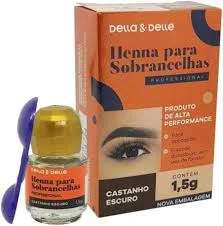 Henna Della & Delle Castanho Escuro 1,5 g