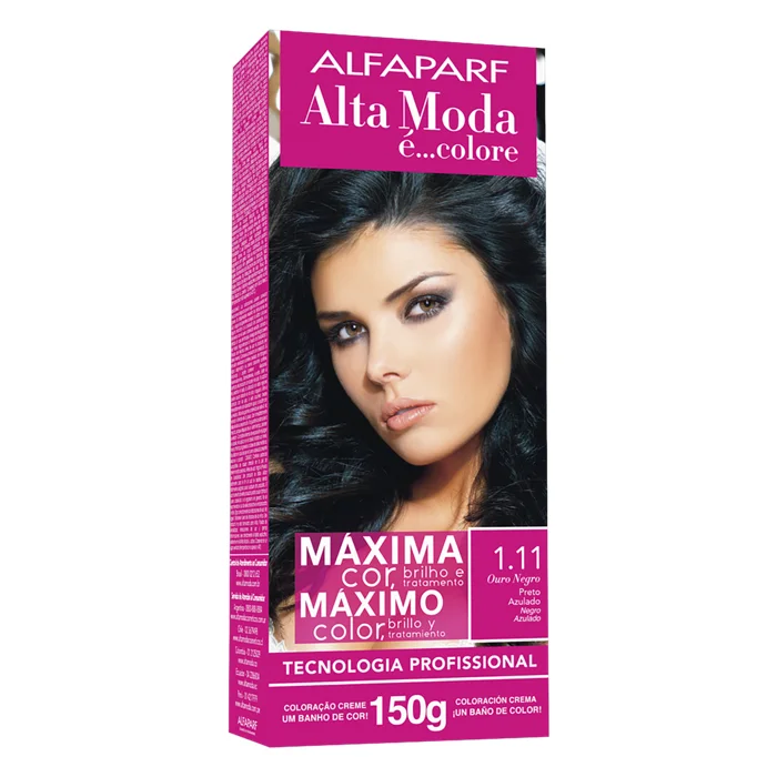 Tonalizante Alta Moda Kit 1.11 Preto Azulado